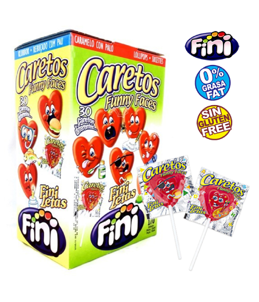 CAJA PIRULETAS CARETOS FUNNY FACES