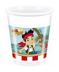 VASOS JAKE Y LOS PIRATAS 8 UNIDADES