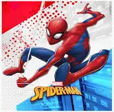 Servilletas de Spiderman compostables de 16,5 x 16,5 cm - 20 unidades