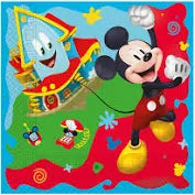Servilletas de Mickey mouse azul de 16,5 x 16,5 cm - 20 unidades