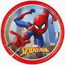 Platos de Spiderman en la ciudad - 8 unidades