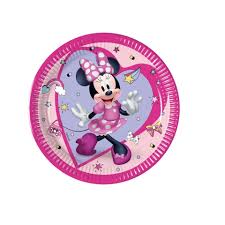 Platos de Minnie Mouse Disney cartón 20cm (8 unidades)