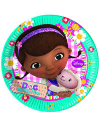 Platos Doctora Juguetes 23cm 8u.