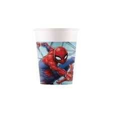 JUEGO DE VASOS DE SPIDERMAN 8 UDS