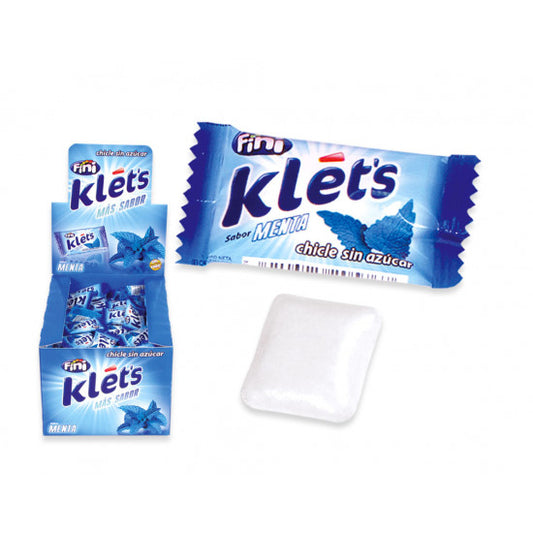 CHICLES KLETS WHITE MENTA SUAVE SIN AZUCAR