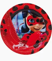 Plato Lady Bug 23cm 8 Unidades